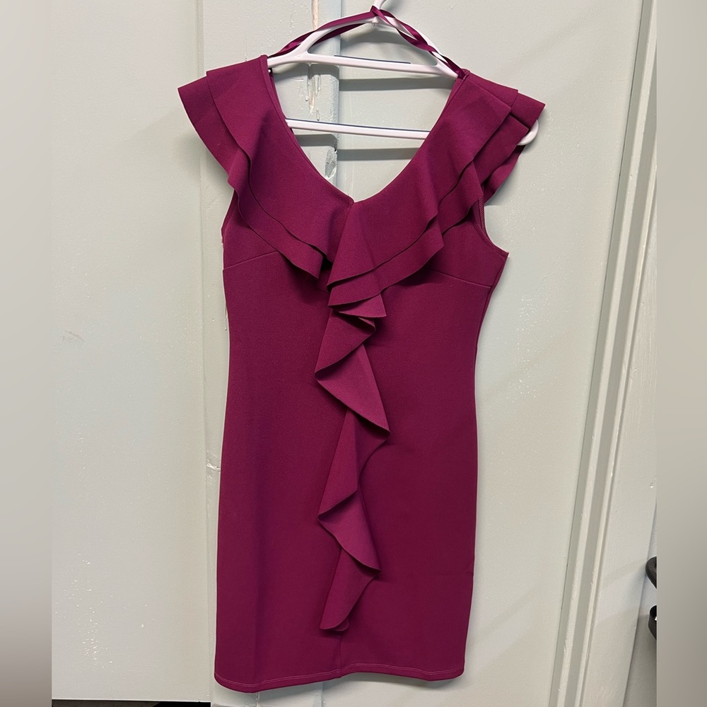 She + Sky Maroon Dress